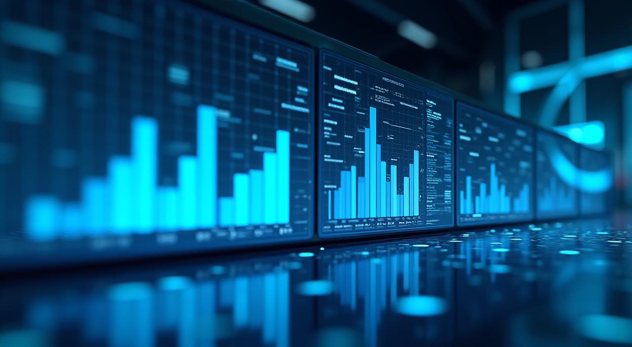Futuristic digital dashboard representing data storytelling