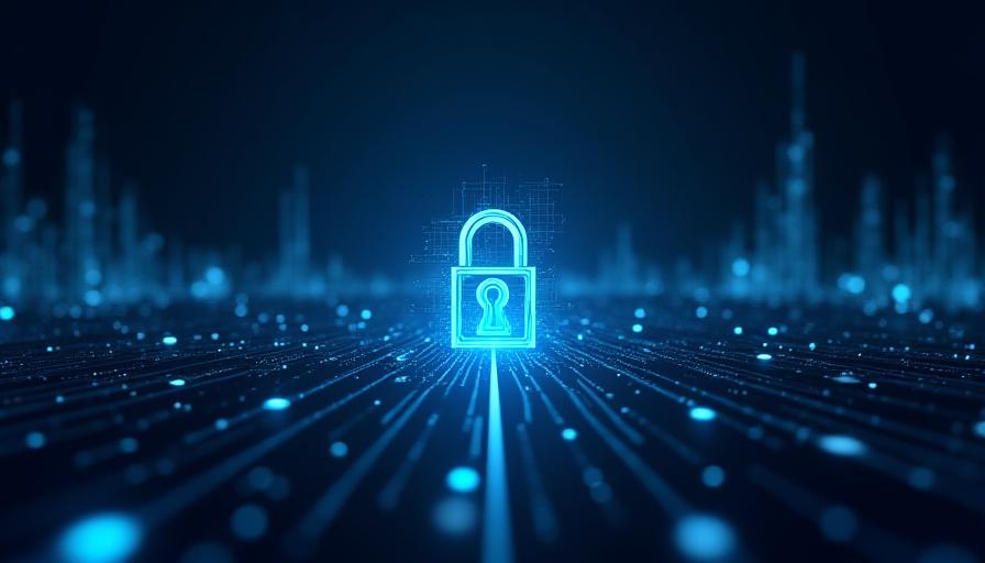 Secure data encryption and professional data protection visual